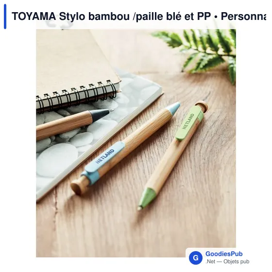 TOYAMA Stylo bambou/paille blé et ABS - Image 5