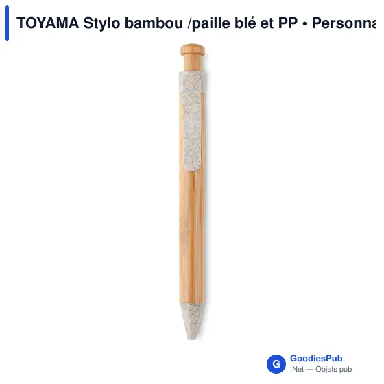 TOYAMA Stylo bambou/paille blé et ABS - Image 7