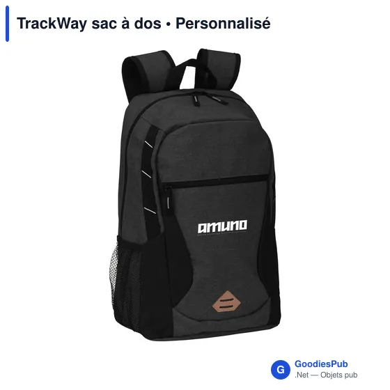 Sac à dos personnalisable TrackWay avec logo pour entreprises - Image 1