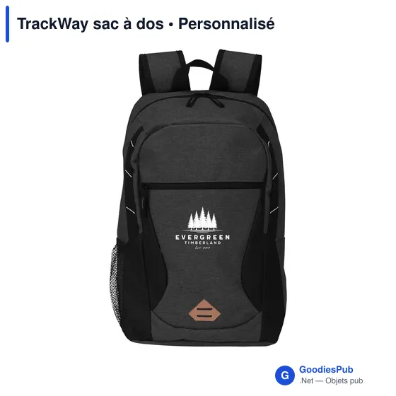 Sac à dos personnalisable TrackWay avec logo pour entreprises - Image 3