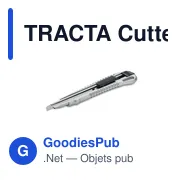 TRACTA Cutter rétractable en alu - Miniature 1