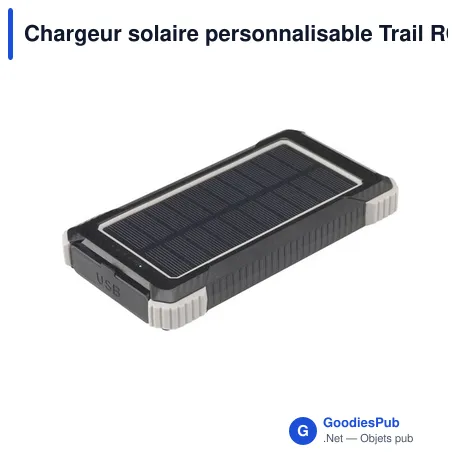 Chargeur solaire personnalisable Trail RCS 10000 avec logo