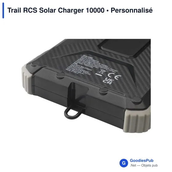 Chargeur solaire personnalisable Trail RCS 10000 avec logo - Image 11