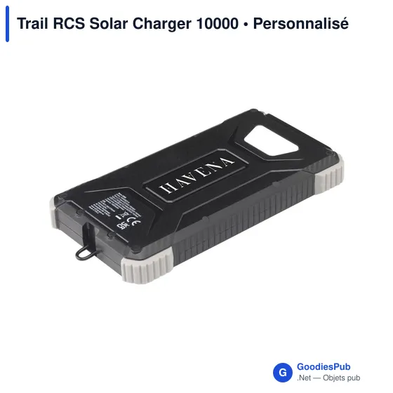 Chargeur solaire personnalisable Trail RCS 10000 avec logo - Image 6