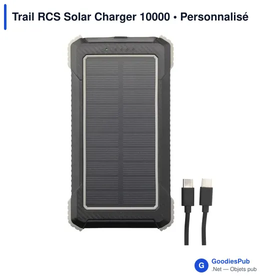 Chargeur solaire personnalisable Trail RCS 10000 avec logo - Image 7