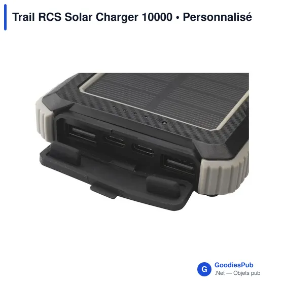 Chargeur solaire personnalisable Trail RCS 10000 avec logo - Image 10