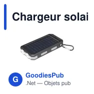 Chargeur solaire personnalisable Trail RCS avec logo - Miniature 1