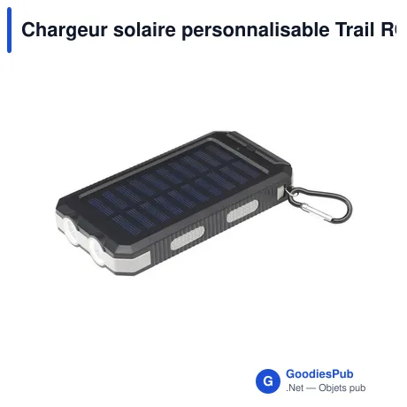 Chargeur solaire personnalisable Trail RCS avec logo
