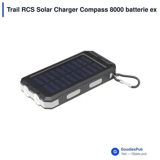 Chargeur solaire personnalisable Trail RCS avec logo - Image 1