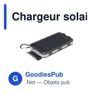 Chargeur solaire personnalisable Trail RCS avec logo - Miniature 2