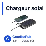Chargeur solaire personnalisable Trail RCS avec logo - Miniature 3