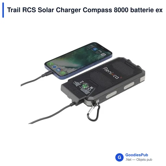 Chargeur solaire personnalisable Trail RCS avec logo - Image 4