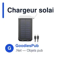 Chargeur solaire personnalisable Trail RCS avec logo - Miniature 6