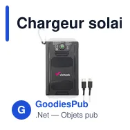 Chargeur solaire personnalisable Trail RCS avec logo - Miniature 7