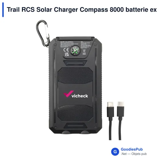 Chargeur solaire personnalisable Trail RCS avec logo - Image 7