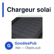 Chargeur solaire personnalisable Trail RCS avec logo - Miniature 8