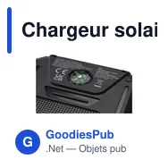 Chargeur solaire personnalisable Trail RCS avec logo - Miniature 10