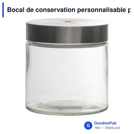 Bocal de conservation personnalisable pour logo - Trans Jar 500 ml