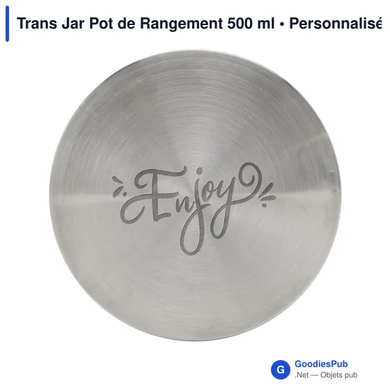 Bocal de conservation personnalisable pour logo - Trans Jar 500 ml - Image 2