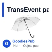Parapluie personnalisable TransEvent 23 inch avec logo - Miniature 2