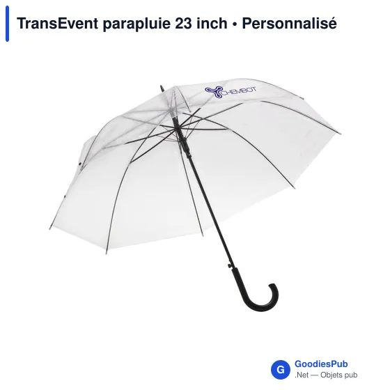 Parapluie personnalisable TransEvent 23 inch avec logo - Image 2