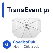 Parapluie personnalisable TransEvent 23 inch avec logo - Miniature 3