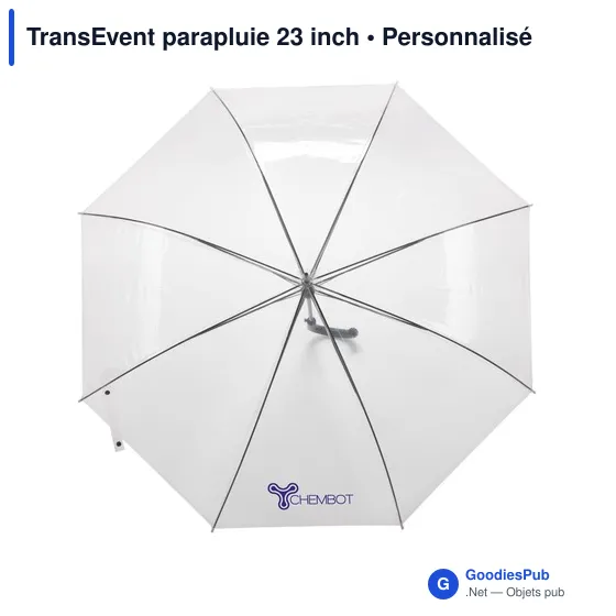 Parapluie personnalisable TransEvent 23 inch avec logo - Image 3