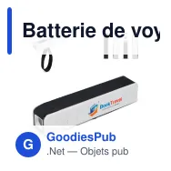 Batterie de voyage personnalisable 2600 mAh 5 en 1 avec logo - Travel - Miniature 1