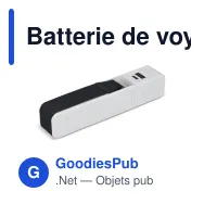 Batterie de voyage personnalisable 2600 mAh 5 en 1 avec logo - Travel - Miniature 2