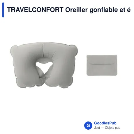 TRAVELCONFORT Oreiller gonflable et étui
