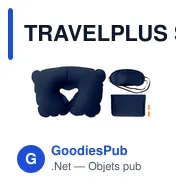 TRAVELPLUS Set oreiller, masque, bouchons - Miniature 1