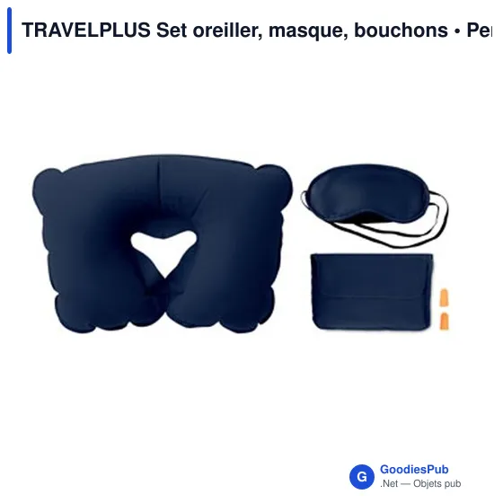 TRAVELPLUS Set oreiller, masque, bouchons - Image 1