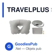 TRAVELPLUS Set oreiller, masque, bouchons - Miniature 4