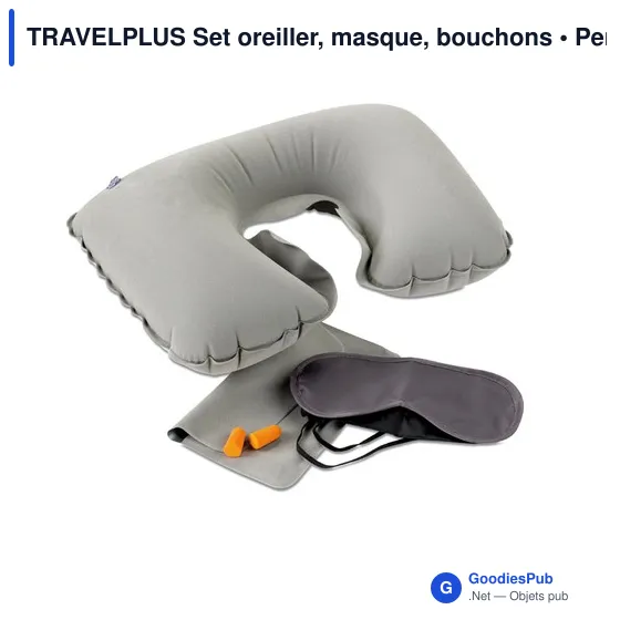TRAVELPLUS Set oreiller, masque, bouchons - Image 5