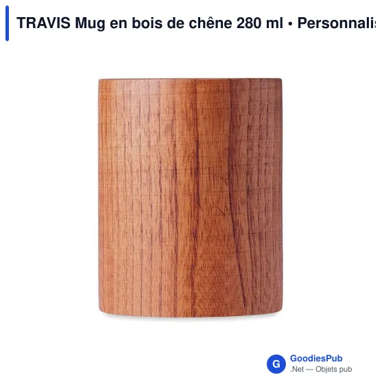 TRAVIS Mug en bois de chêne 280 ml - Image 2