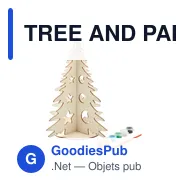 TREE AND PAINT Sapin de Noël en bois - Miniature 1