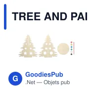 TREE AND PAINT Sapin de Noël en bois - Miniature 3