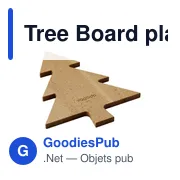Planche de service personnalisable en bois avec logo - Tree Board - Miniature 1