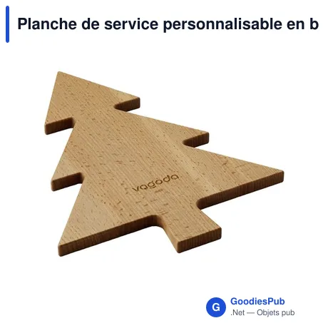 Planche de service personnalisable en bois avec logo - Tree Board