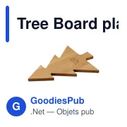 Planche de service personnalisable en bois avec logo - Tree Board - Miniature 3