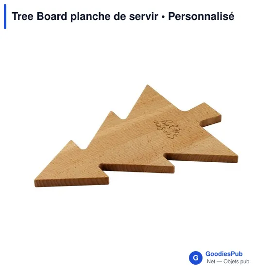 Planche de service personnalisable en bois avec logo - Tree Board - Image 3