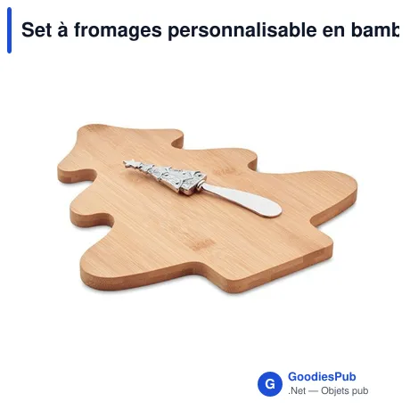 Set à fromages personnalisable en bambou avec logo - TREECHESSE