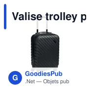 Valise trolley personnalisable TREMONT avec logo - 4 roues - Miniature 1