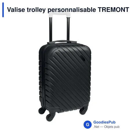 Valise trolley personnalisable TREMONT avec logo - 4 roues