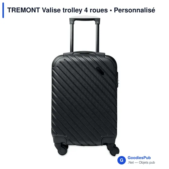 Valise trolley personnalisable TREMONT avec logo - 4 roues - Image 2