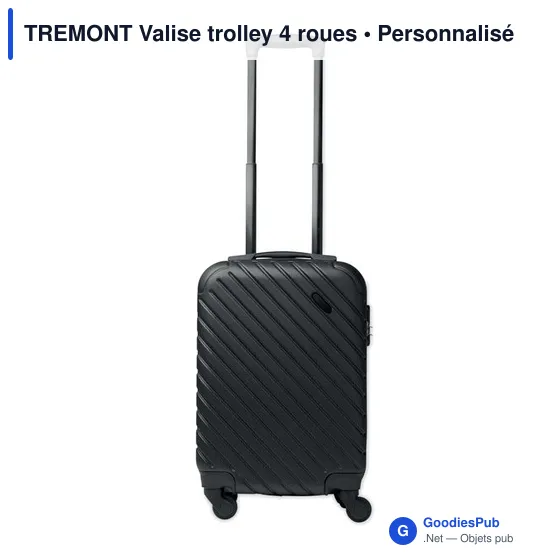 Valise trolley personnalisable TREMONT avec logo - 4 roues - Image 11