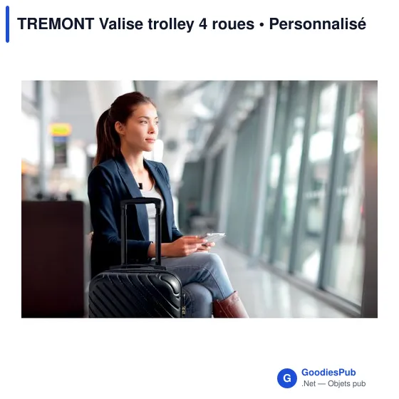 Valise trolley personnalisable TREMONT avec logo - 4 roues - Image 12
