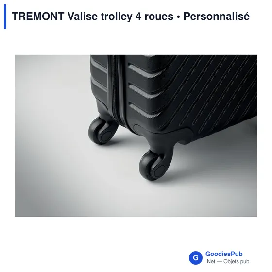 Valise trolley personnalisable TREMONT avec logo - 4 roues - Image 5