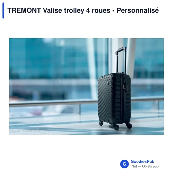 Valise trolley personnalisable TREMONT avec logo - 4 roues - Image 6