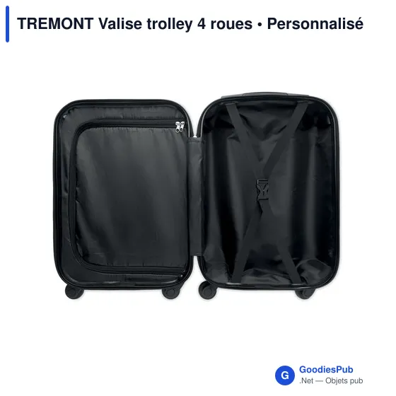 Valise trolley personnalisable TREMONT avec logo - 4 roues - Image 8